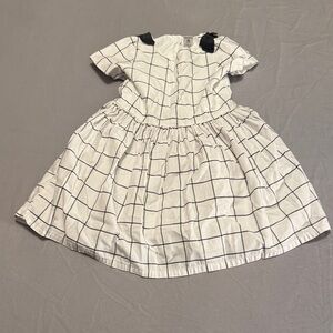 Carter's White and Black Grid Pattern Toddler Dress - Size 4T